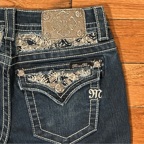 Miss Me Glitter Boot Stretch Jeans Size 27 STYLE JE8178BX - Picture 9 of 15